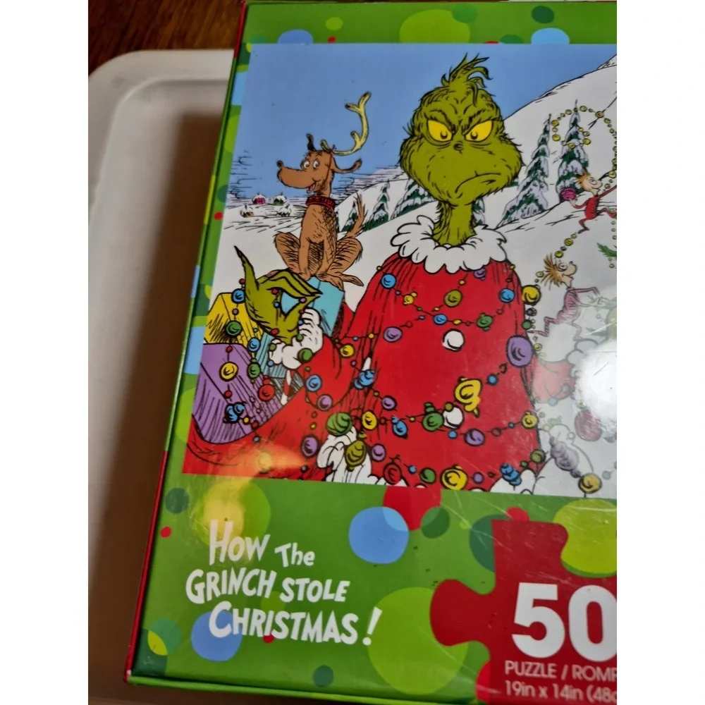 Dr. Seuss The Grinch Stole Christmas 500 Piece Puzzle Aquarius New Sealed 2025